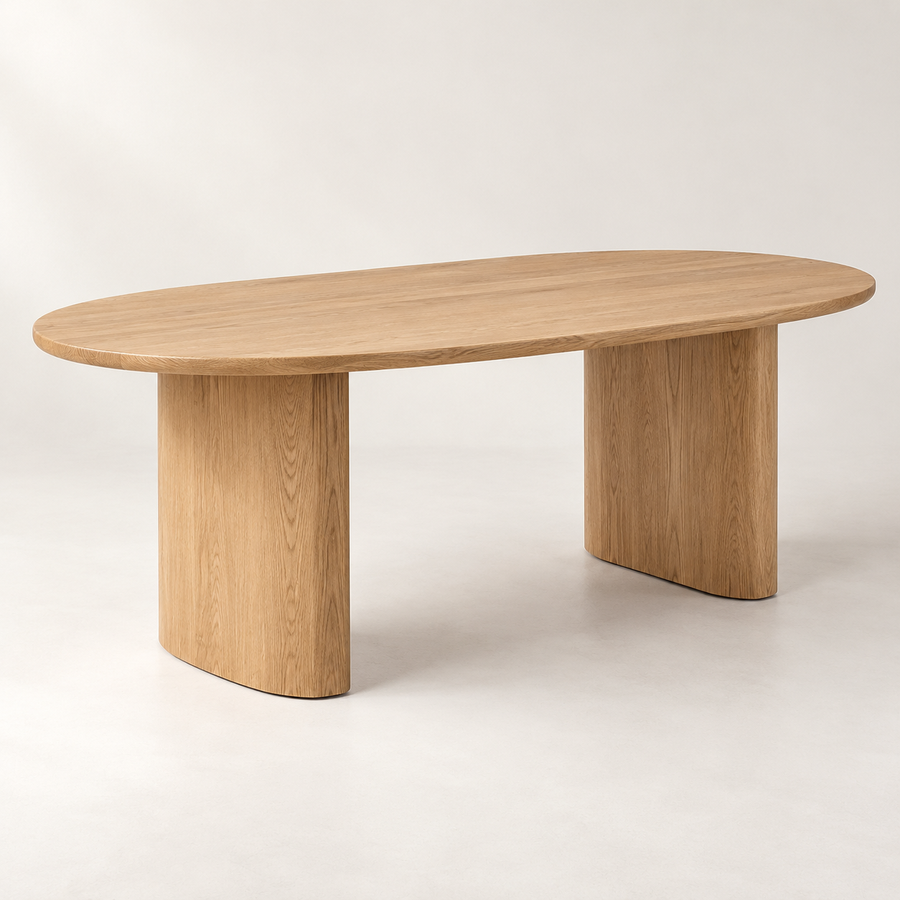 OVAL — Table à manger ovale en bois clair — visuel de démonstration